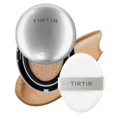 Picture of TIRTIR Mask Fit Aura Silver Cushion Foundation | Semi-glow Finish, Natural Coverage, Moisturizing, Lightweight, Korean cushion foundation (#35N Walnut, Full Size, 0.63 Fl Oz)