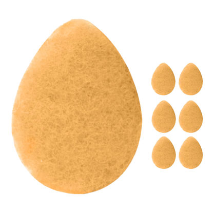 Picture of KOL Face Scrubber, Citrus and Vitamin C Infused Exfoliating Facial Cleansing Pads, Disposable Exfoliator Face Sponge for Daily Cleaning and Makeup Removal, 6 Count