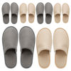 Picture of OSTADARRA 6 Pairs Spa Slippers, Non Slip Disposable Slippers For Guest, Washable Reusable, Which Can Be Used As Women Men, House, Indoor, Bathroom, Bedroom, Hotel, Bride Slippers (2 sizes)