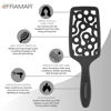 Picture of FRAMAR Professional Vented Hair Brush - Paddle Curved Hair Brush For Blow Drying, Wet Paddle Brush for Women Blow Drying