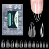 Picture of Medium Stiletto Nail Tips, 216pcs Acrylic Fake Nails Soft Gel X Nail Tips, Full Cover Pre-Shaped Matte Clear Press on Nails for Extension, Diy at Home Manicure 12 Sizes