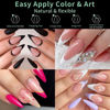 Picture of Medium Stiletto Nail Tips, 216pcs Acrylic Fake Nails Soft Gel X Nail Tips, Full Cover Pre-Shaped Matte Clear Press on Nails for Extension, Diy at Home Manicure 12 Sizes