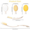 Picture of LFJ 19" Long Handle Shower Sponge Brush Set, 3 in 1 Body Brush, Bath Sponge and Lotion Applicator Improved Skin Health, Suitable for Men and Women (White Brush-1P)
