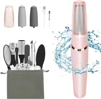 Picture of Electric Callus Removers for Feet, Haootadiy Rechargeable Electric Foot Callus Remover Pedicure Kits with16 in 1, Removes Dry Skin for Smoother Feet, Foot Care for Dead Skin Ideal Gift
