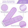 Picture of Whaline Spa Facial Headband Make Up Wrap Head Terry Cloth Headband Adjustable Towel Band for Face Washing Shower Facial Cover, 3 Pieces (White, Purple, Dark Purple)