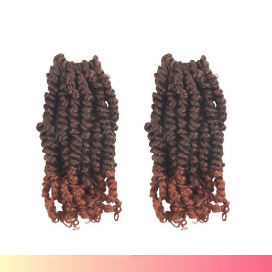 Picture of The BOHOBABE Pre-twisted Passion Twist Crochet Hair 10 Inch Short Pre-looped Crochet Passion Twist Braiding Hair 2 Packs (T350)