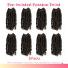 Picture of The BOHOBABE Pre-twisted Passion Twist Crochet Hair 6 Inch Short Pre-looped Crochet Passion Twist Braiding Hair 8 Packs (4#)