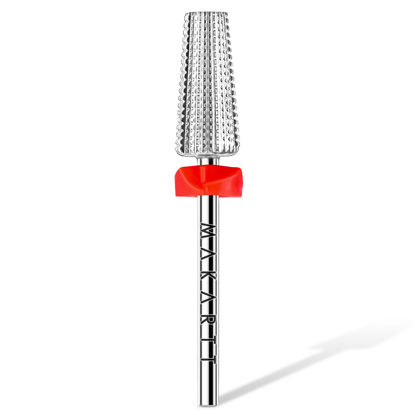 Picture of Makartt 5 in 1 Nail Drill Bits,3/32" Shank Tungsten Carbide Tapered Drill Bits for Nails Fast Removing Acrylic Nail Hard Gels Cuticle Professional Nail Efile Bit for Nail Drill Machine(Fine, Silver)