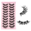 Picture of Mink Lashes Fluffy False Eyelashes Volume Wispy Lashes Fake Lashes Natural Look Eyelashes Faux Mink Lashes Strip Eyelash 10 Pairs Pack