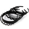Picture of AHONEY 7 Pack Black Headbands for Women Mens Headbands with Teeth Non Slip Hairbands for Women's Hair Accessories Comb Headband Diademas Para Mujer (Black)