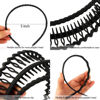 Picture of AHONEY 7 Pack Black Headbands for Women Mens Headbands with Teeth Non Slip Hairbands for Women's Hair Accessories Comb Headband Diademas Para Mujer (Black)