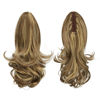 Picture of Sofeiyan 13" Ponytail Extension Long Curly Ponytail Clip in Claw Hair Extension Natural Synthetic Hairpiece for Women, Ash Brown Highlighted Bleach Blonde