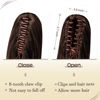 Picture of Sofeiyan 13" Ponytail Extension Long Curly Ponytail Clip in Claw Hair Extension Natural Synthetic Hairpiece for Women, Ash Brown Highlighted Bleach Blonde