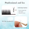 Picture of DF Lash Extension Volume Lashes Extension 0.03 CC Curl 13mm Individual lash Extensions Classic Lash Extensions Soft Matte Black Single Eyelashes Professional Salon Use