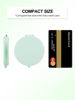 Picture of Getinbulk Compact Mirror for Purse, Double-Sided 1X/2X Magnifying Metal Pocket Makeup Mirrors(Round, Cyan)