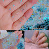 Picture of 200PCS Aurora Nail Art Rhinestones Multi Shapes Mix 3D Glass Crystal Nail Gems Nail Charms Craft Heart Bear Star Irregular Iridescent Clear Nail Rhinestone Diamonds for Women Girls DIY Nail Art Design