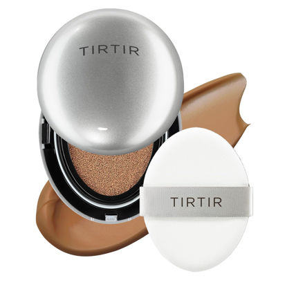 Picture of TIRTIR Mask Fit Aura Silver Cushion Foundation | Semi-glow Finish, Natural Coverage, Moisturizing, Lightweight, Korean cushion foundation (#43N Deep Cocoa, Full Size, 0.63 Fl Oz)
