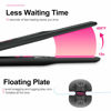 Picture of Terviiix Pencil Flat Iron, Small Flat Irons for Short Hair, Beard and Pixie Cut, 3/10 Inch Ceramic Tourmaline Mini Hair Straightener Dual Voltage with Adjustable Temperature, Auto Shut Off