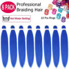 Picture of Alrence Pre Stretched Braiding Hair Long Braid 30 Inch 8 Packs Professional Braiding Hair Extensions Synthetic Crochet Twist Braids (30 Inch, Blue)