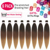Picture of Alrence Pre Stretched Braiding Hair Long Braid 20 Inch 8 Packs Professional Braiding Hair Extensions Synthetic Crochet Twist Braids (20 Inch, 1B/30/27)
