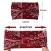 Picture of Yeshan Wide Bandana Headbands for Women Large Turban Headbands Stretch Knotted Head Wraps Floral Elastic Yoga Hair Bands Thick Headbands for Black Women and Girls
