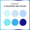 Picture of CANNI 6Pcs 9ml Navy Blue Gel Nail Polish Set- Dark Blue Gel Polish Kit Royal Light Baby Blue Colors DIY at Home Salon Christmas New Year's Gifts for Girls