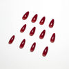 Picture of KQueenest Red Press on Nails Medium Almond Stiletto,Pure Color Acrylic Nails Set Reusable Fake Nails Almond Nails Press on False Nails for Women with Protective UV Coating Manicure 24 Pcs