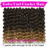 Picture of 7 Packs GoGo Curl Crochet Hair 18 Inch Long Curly Crochet Hair for Women Beach Curl Water Wave Deep Twist Crochet Braids Synthetic Braiding Hair Extensions (18 Inch, T1B/27)