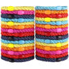 Picture of Bracelet Hair Ties for Women Girls, Funtopia 30 Pcs Colorful Elastics Hair Bands Ponytail Holders for Thick Hair, No Metal No Damage Soft Hair Ties with Bead, Bulk Set