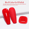Picture of Born Pretty Red Gel Nail Polish Valentine's Day Gift Red Heart Color Gel Polish Nail Art Design Manicure Salon DIY Home 15ml