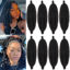 Picture of 8 Inch Pre Separated Springy Afro Twist Hair 8 Packs Spring Twist Hair For Distressed Soft Locs Pre Fluffed Natural Black Marley Twist Crochet Braiding Hair Synthetic Extensions (8 Strands/Pack,1B)