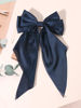 Picture of Furling Pompoms Hair Accessories: Large Satin Bow Clips with Long Tails and Alligator Clips for Women and Girls, 9pcs Colorful Bows