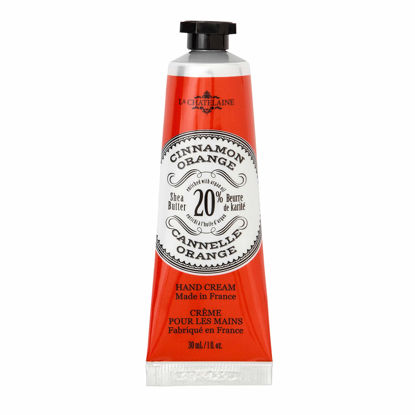 Picture of La Chatelaine 20% Shea Butter Hand Cream, Organic Argan Oil, Vitamin E, Moisturizing, Nourishing, Natural, Extra-Rich Lotion, Made in France, 1 oz / 30ml (Cinnamon Orange)