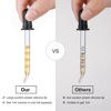 Picture of 4 Pack, 1 mL Glass Eye Dropper with Measurement - Long & Short, Bent & Straight Tip Calibrated Glass Medicine Droppers, Accurate Dose Pipette Dropper for Essential Oils, Feeding, Ear, Lab, Health Care
