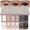 Picture of Kaely 6 Color Eyeshadow Makeup Palette for Women Natural Matte Blushed Nudes, White Nude Pink Taupe Dark Brown Black Eyeshadows Palette, Everyday Long Lasting Pigmented Eys Makeup, Travel Size 01#