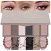 Picture of 6 Color Eyeshadow Makeup Palette, 6 Rose Gold Dark Brown Nude Black Coffee Champagne Gold Eyeshadows Palette, Everyday Matte Shimmer Finish Eye Makeup Looks,Travel Friendly Size, Built-in Mirror 06#