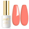 Picture of Imtiti Coral Gel Nail Polish, 1 Pcs 0.5 Fl Oz Coral Peach Orange Gel Polish Soak Off LED U V Nail Gel Polish DIY Nail Art Starter Manicure Salon Gel Nail Kit for Women Girls