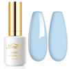 Picture of Imtiti Pastel Gel Nail Polish, 1 Pcs 0.5 Fl Oz Pastel Blue Gel Polish Soak Off LED U V Nail Gel Polish Spring Summer Easter Gel Nail Polish DIY Nail Art Starter Manicure Salon Gel Nail Kit
