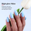 Picture of Imtiti Pastel Gel Nail Polish, 1 Pcs 0.5 Fl Oz Pastel Blue Gel Polish Soak Off LED U V Nail Gel Polish Spring Summer Easter Gel Nail Polish DIY Nail Art Starter Manicure Salon Gel Nail Kit