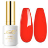 Picture of Imtiti Neon Gel Nail Polish, 0.5 Fl Oz Neon Red Gel Polish Soak Off LED U V Nail Gel Polish Spring Summer Gel Nail Polish DIY Nail Art Starter Manicure Salon Gel Nail Kit