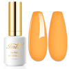 Picture of Imtiti Pastel Gel Nail Polish, 0.5 Fl Oz Light Pastel Orange Gel Polish Soak Off LED U V Nail Gel Polish Spring Summer Easter Gel Nail Polish DIY Nail Art Starter Manicure Salon Gel Nail Kit