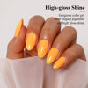 Picture of Imtiti Pastel Gel Nail Polish, 0.5 Fl Oz Light Pastel Orange Gel Polish Soak Off LED U V Nail Gel Polish Spring Summer Easter Gel Nail Polish DIY Nail Art Starter Manicure Salon Gel Nail Kit