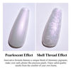 Picture of Imtiti Pearl Gel Nail Polish,0.5 Fl Oz Milky White Glitter Drawing Gel Polish Shell Thread Shimmer Mermaid Nail Gel Polish Soak Off UV LED for Home DIY Nail Art Manicure Salon