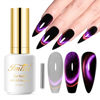 Picture of Imtiti Cat Eye Gel Nail Polish, 15ML Pink and Purple Two Flashes Glitter Cat Eye Gel Polish with Magnet UV LED Magnetic Gel Nail Polish Dopamine Iridescent Sparkly Home DIY Manicure Nail Salon Kit