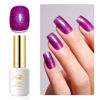 Picture of Imtiti Glitter Gel Nail Polish, 0.5 Fl Oz Purple Iridescent Glitter Gel Polish Soak Off LED UV Rainbow Shimmer Sparkle Nail Gel Polish DIY Nail Art Starter Manicure Salon Gel Nail Polish Kit