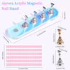 Picture of ANGNYA Nail Stand for Press on, 2 Set Aurora Nail Holder for Painting Nails Press on Nail Stands with 96 Pcs Reusable Sticky Putty for Nail Art Display Home & Salon Use