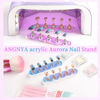 Picture of ANGNYA Nail Stand for Press on, 2 Set Aurora Nail Holder for Painting Nails Press on Nail Stands with 96 Pcs Reusable Sticky Putty for Nail Art Display Home & Salon Use