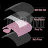 Picture of NOVO OVO French Tip Toe Nail Tips Press on, Sharp Square Pre-Designed Soft Gel False Toenail Extension, BABY PINK Pre-applied Tip Primer & Base Coat, Full Cover Acrylic for DIY x 15 Sizes 240 pcs