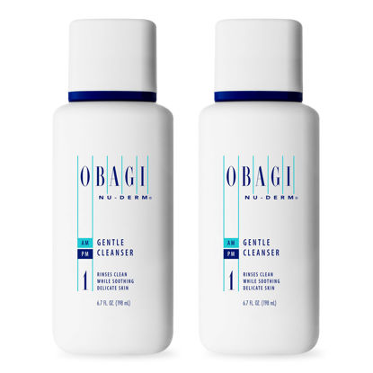Picture of Obagi Nu-Derm Gentle Cleanser - Mild Face Cleanser that Removes Daily Impurities & Build-Up For Normal to Dry & Sensitive Skin - Two Pack, 2 * 6.7 oz