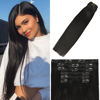 Picture of WindTouch Clip in Hair Extensions Naturl Black 20Inch Long Hair Extensions Clip ins Remy Clip in Hair Extensions Black Women #1b 70g 7PCS Black Clip in Hair Extensions